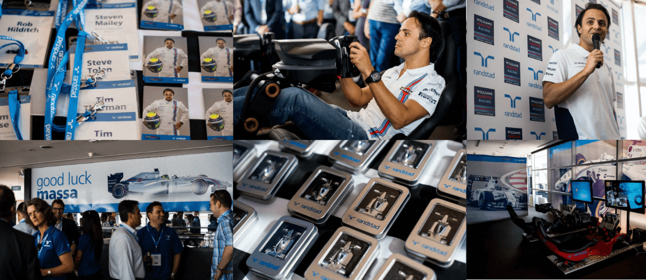 Photos from Randstad and Williams racing event to showcase all the Randstad branding